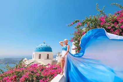 Santorini Flying Dress Experience with Hotel Pick up