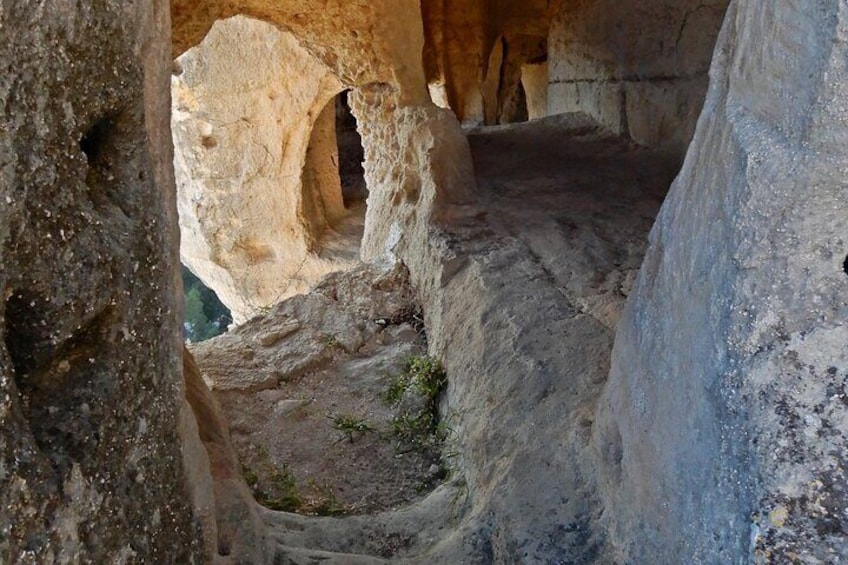 The corridor of the rock church.