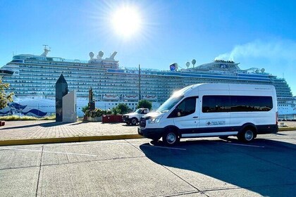 Van for hire at cruise terminal in Mazatlan