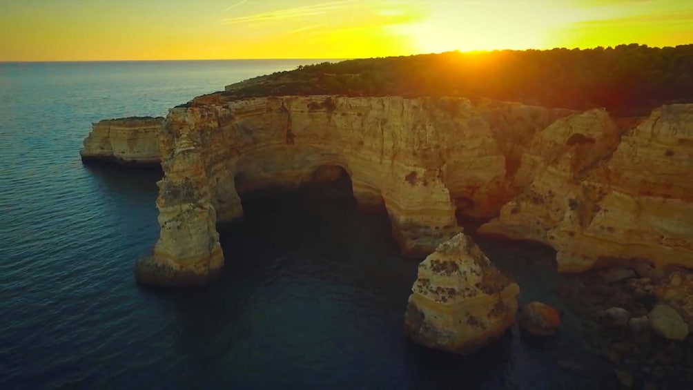 Coastal cliffs on the coast of Algarve