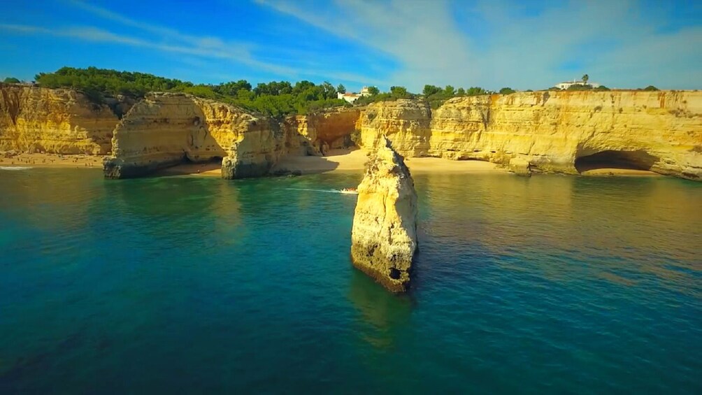 Beach and coastal cliffs in Algarve