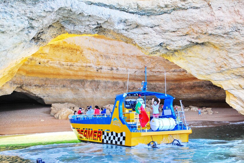 Boat on the the coast of Algarve