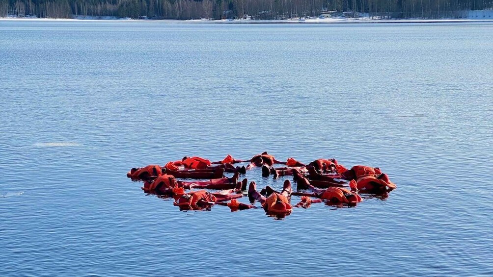 Picture 2 for Activity Puumala: Private Ice-Floating Experience at Lake Saimaa