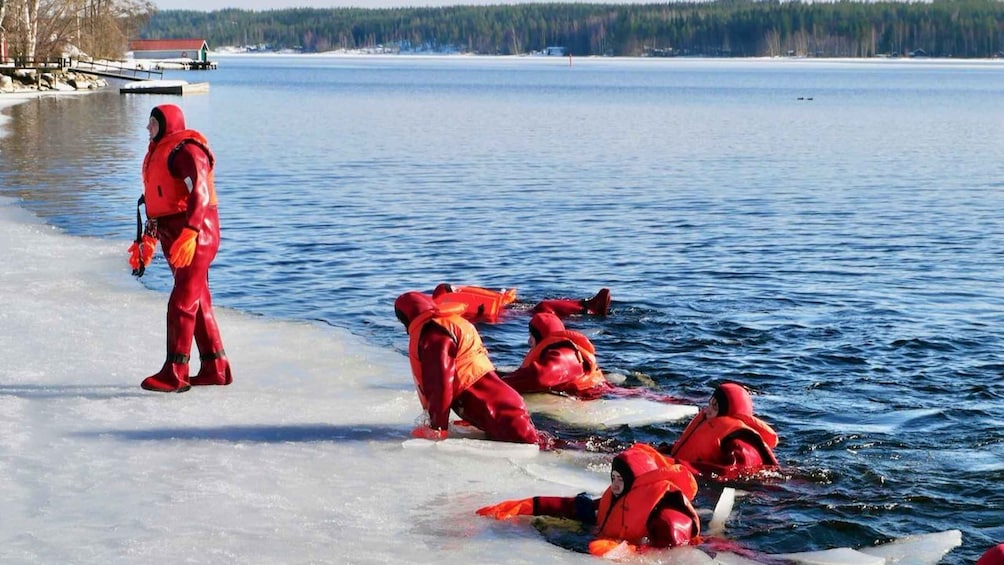 Picture 5 for Activity Puumala: Private Ice-Floating Experience at Lake Saimaa