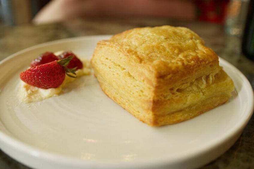 Flaky and moist biscuits. A Nashville staple!