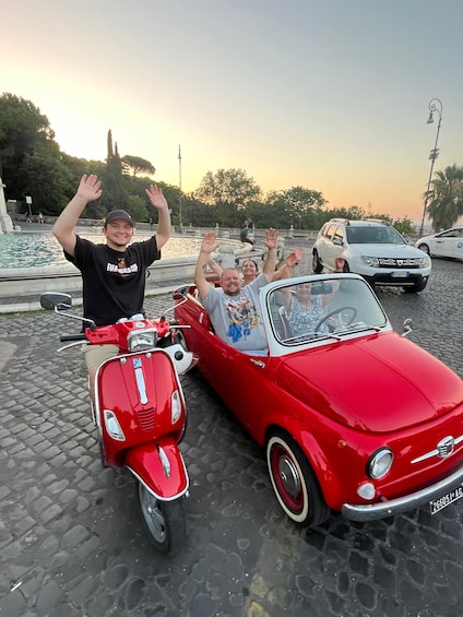 Picture 1 for Activity Rome: Evening Fiat 500 and Vespa Prosecco Tour