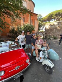 Rome: Evening Fiat 500 and Vespa Prosecco Tour