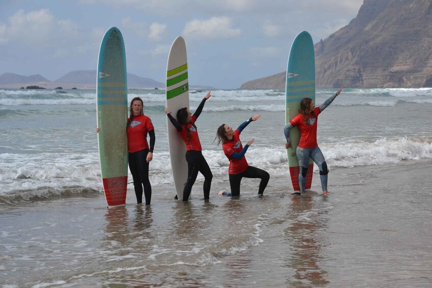 Picture 4 for Activity Lanzarote: Longboard surf lesson on Famara beach all levels