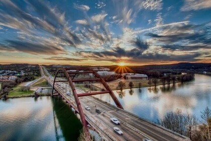 Beautiful Sunset Helicopter Tour of Austin