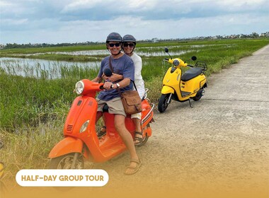 Halvdagsäventyr med elektrisk skoter på landsbygden i Hoi An