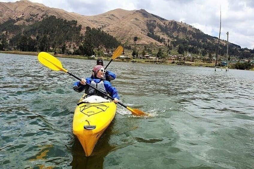 Kayak in Huaypo Lagoon From Cusco