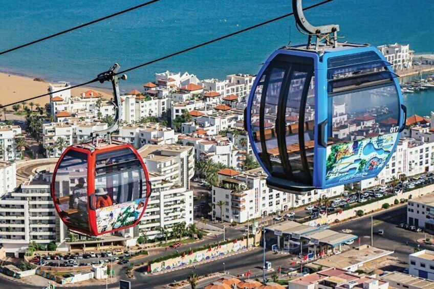 Agadir or Taghazout Cable Car Ticket with City Tour Option