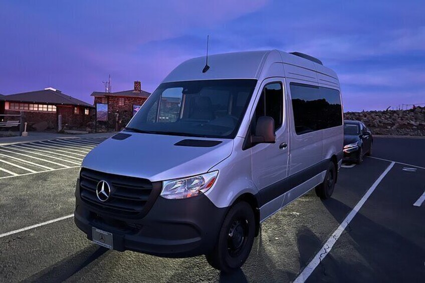 Haleakala Sunrise in a Luxury Mercedes Sprinter