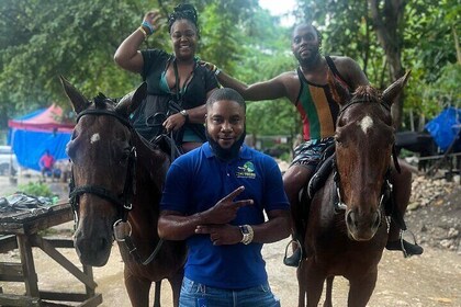 Blue Hole Waterfalls and Horseback Riding Combo Tour Ocho Rios