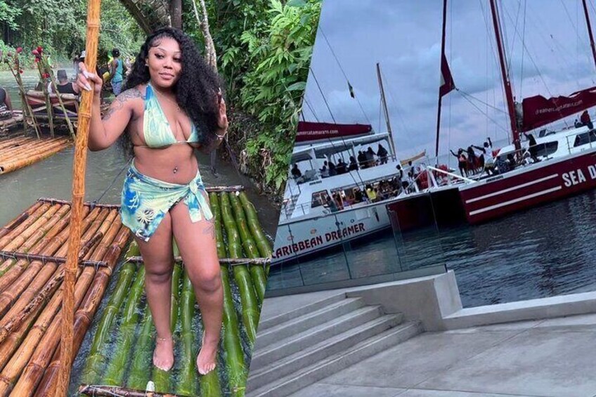 Rick's Cafe, Bamboo Rafting and Catamaran Party Cruise