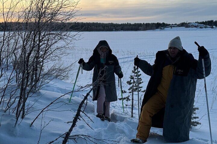 Arctic Reindeer Farm Experience with Snowshoeing in the Wild