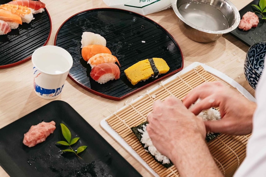 Picture 3 for Activity Tokyo: Tsukiji Fish Market Sushi Making Class with Pro Chef
