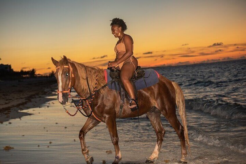 Breathtaking Sunset Horseback Tour in Providenciales