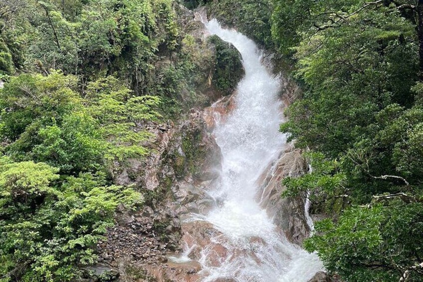 Waterfall seen from the Hanging Bridges.