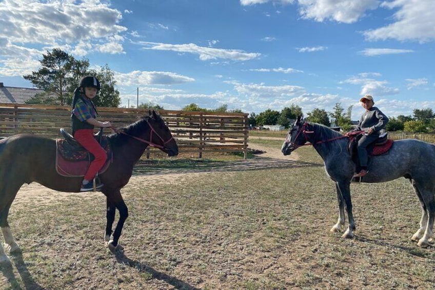 Teaching the youths horsemanship