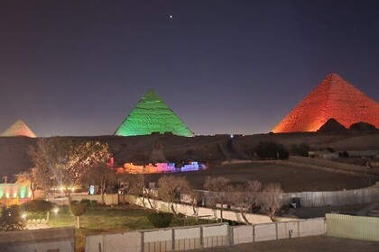 Giza Pyramids at night Sound and Light Show With Dinner