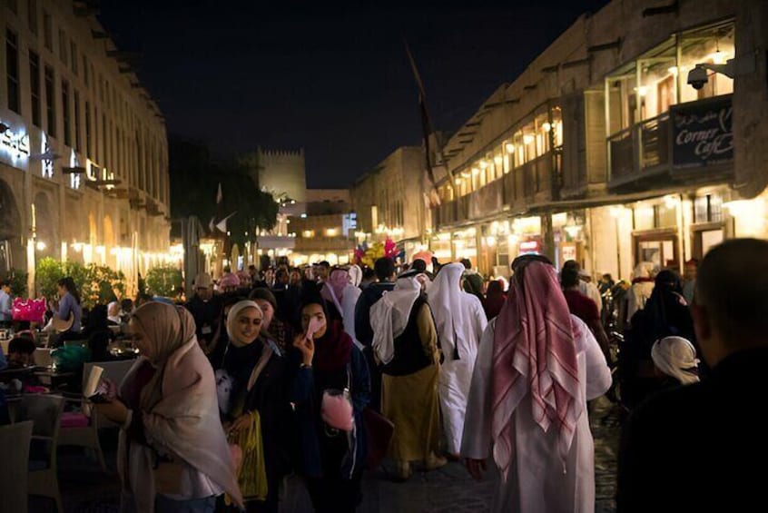 Doha Night City Lights Tour with Arabian Dhow Cruise