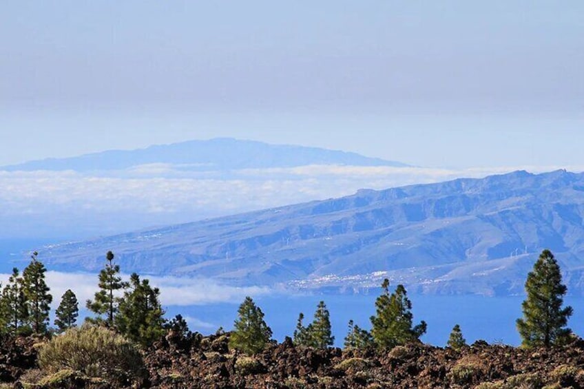 Views of the island of La Gomera and El Hierro (in the background) from the Teide National Park