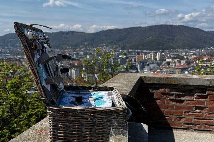 Graz Funicular Ride and Schlossberg Picnic Experience