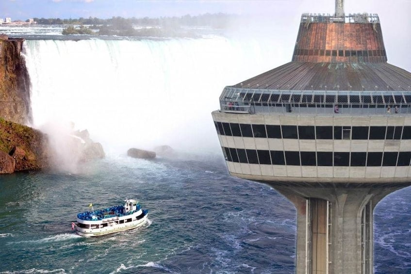 View of the Maid of the Mist Boat Ride tour of Niagara Falls 