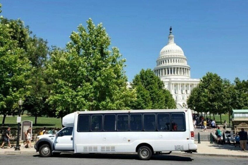 Explore the Capitol in comfort with our minibus fleet, proudly stationed at the heart of history. View our full fleet at www.executiveride.com.