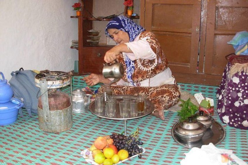 Tea on a farm with a Berber family.