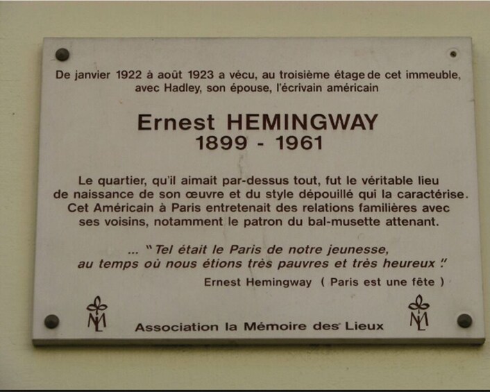 Picture 3 for Activity Paris: Ernest Hemingway's Paris Walking Tour