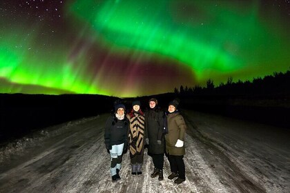 Private Tour with Northern Lights Hunting, BBQ and Visiting Cabin