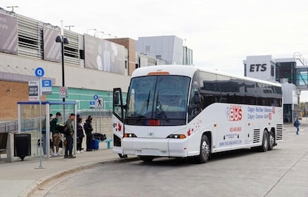 Discover Alberta in Canada bus between Calgary and Red Deer