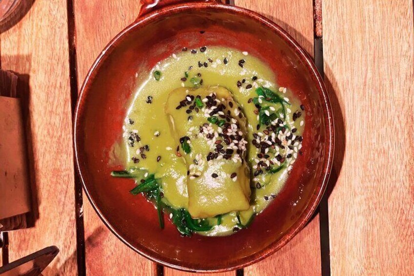 Hake in asparragus sauce