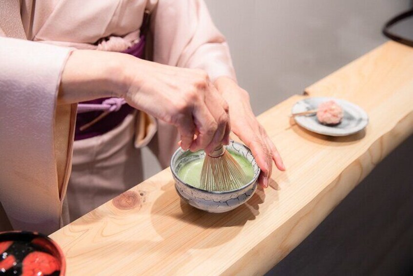 You can also watch matcha being prepared.