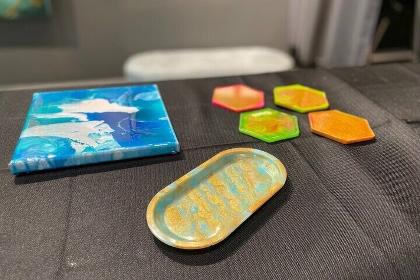 Resin Artwork in a Nolita Artist's Studio