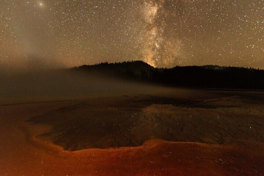 Milkyway Over hot springs 