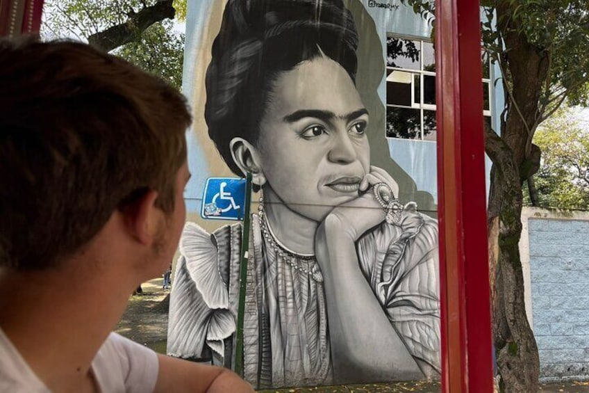 Frida Mural in Coyoacan