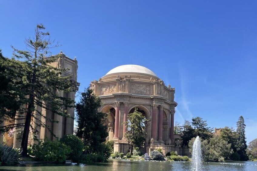 Stunning architecture and serene lagoon at the Palace of Fine Arts.