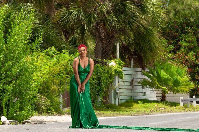 Flying Dress Photography in Turks and Caicos island