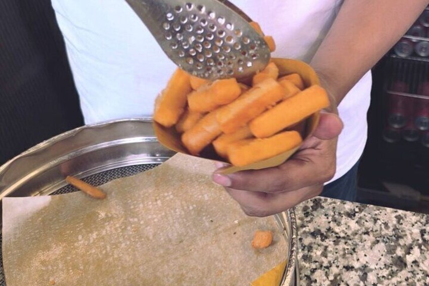 Frying fish from the Mediterranean sea