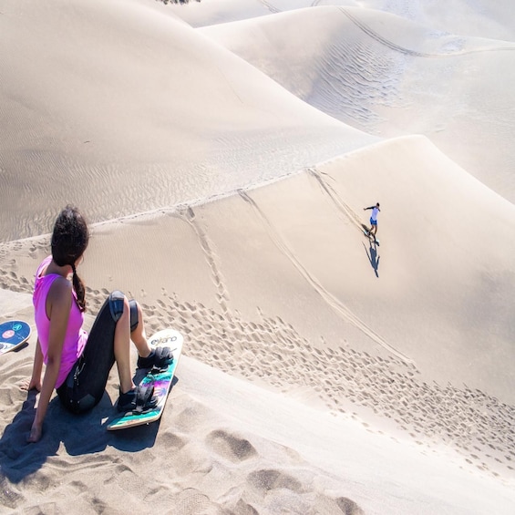 Sandboarding In Chachalacas Dunes