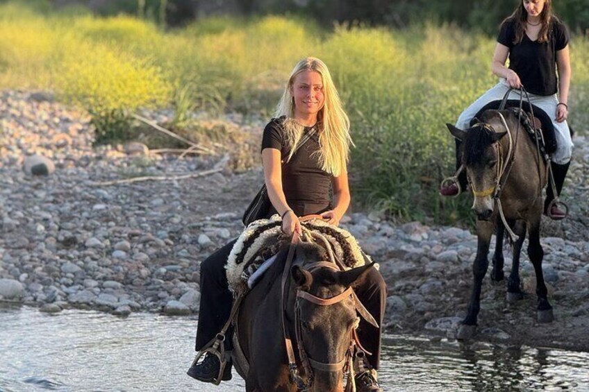 Sophia crossing arms of the river mendoza