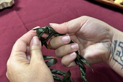 Ti Leaf Bracelet Craft Class on Maui