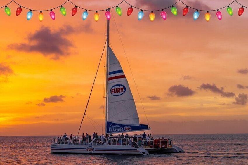 Nights of Lights Viewing with Drinks and Live Music Sunset Sail