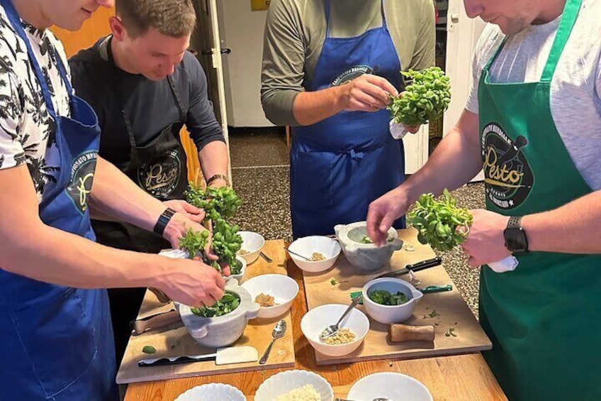 Whit Tiziana Cooking Class for Pesto , Gnocchi and Tiramisù