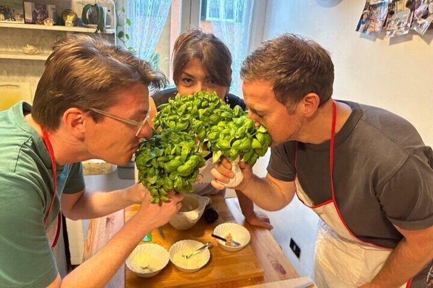 Whit Tiziana Cooking Class for Pesto , Gnocchi and Tiramisù