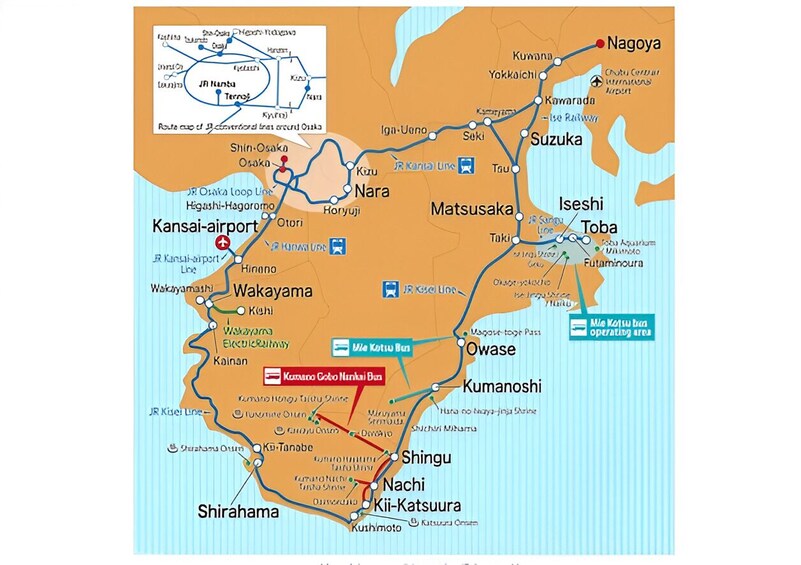 Japan: JR Central-West Ise-Kumano-Wakayama Area Tourist Pass