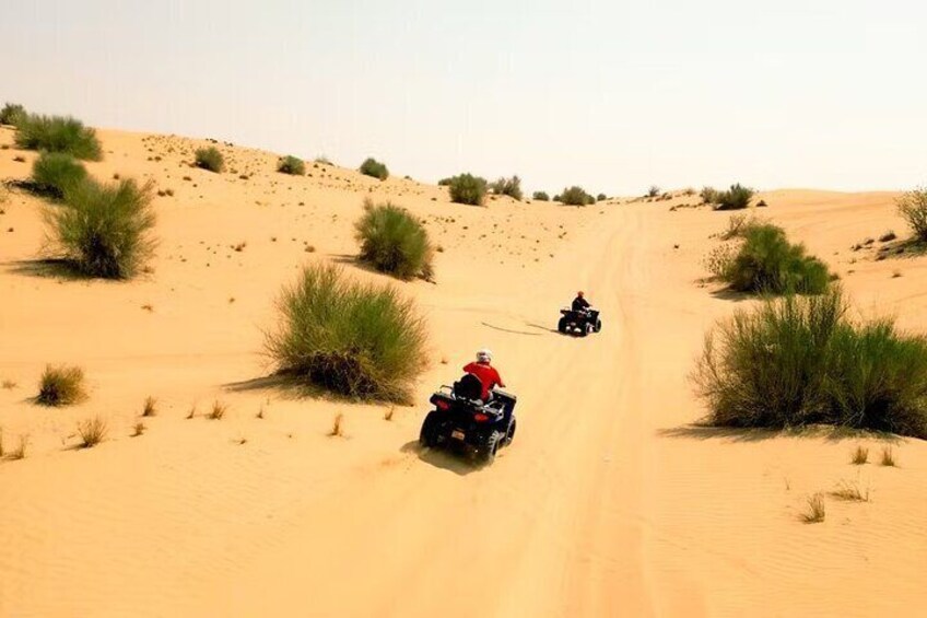 Morning Desert Safari with Quad Biking and Camel Riding in Dubai